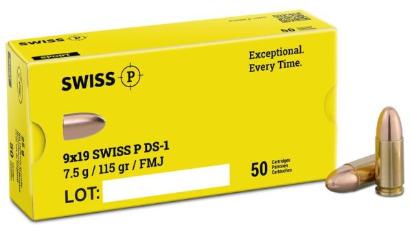 Swiss P - 9mmLuger - 115grain FMJ