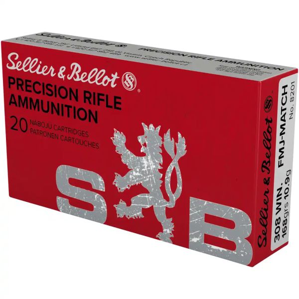 Sellier & Bellot - .308Win FMJ Match - 168grs.